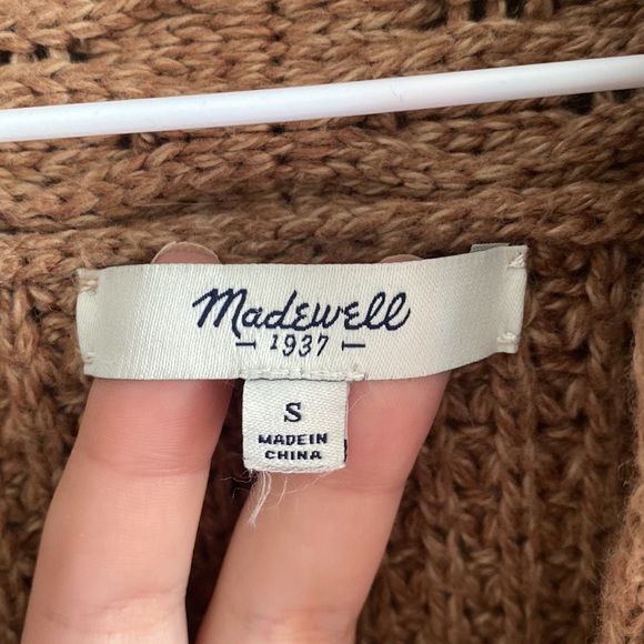 Madewell shawl collar cable knit cardigan Sz small - Picture 3 of 7